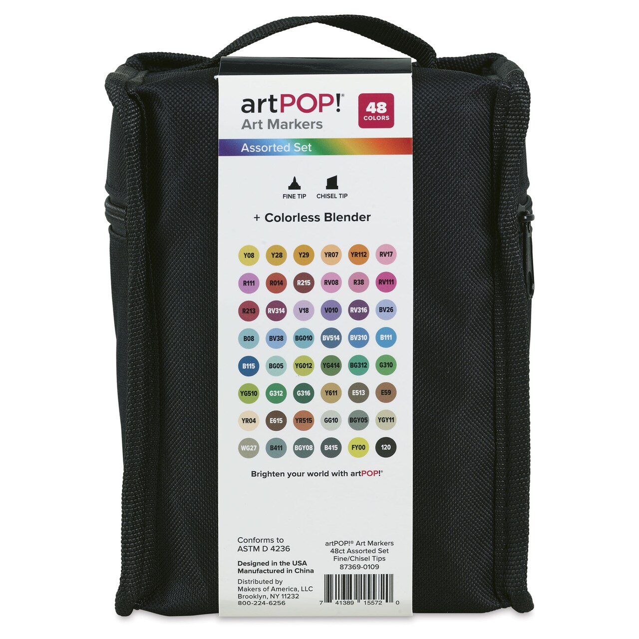 artPOP! Alcohol Markers - Chisel and Fine Dual Tip - 48 Colors with Blender, Alcohol Marker Set for Adult Coloring, Illustration, Journaling - Alcohol-Based Ink - Value Pack for Artists & Students